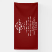 理容室の営業時間カスタム 横断幕 (縦)