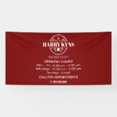 理容室の営業時間カスタム 横断幕 (横)