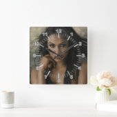 理容室の正方形の壁時計 スクエア壁時計 (ホーム)