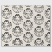 理容室の革のような見た目 ラッピングペーパー (フラット)