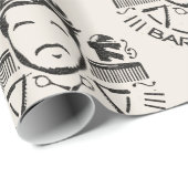 理容室の革のような見た目 ラッピングペーパー (ロールコーナー)