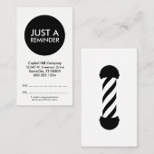 理容室ポールアポイントメントカード 予約カード (正面/裏面)