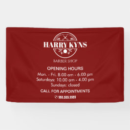 理容室営業時間オーダーメイド 横断幕