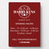 理容室営業時間カスタム フォトプラーク (正面)