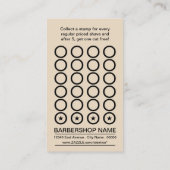 理容室砂糖スカルパンチカード ロイヤリティカード (裏面)