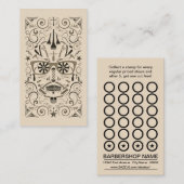 理容室砂糖スカルパンチカード ロイヤリティカード (正面/裏面)