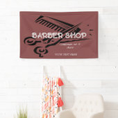 理容室 モダン ヘアカット ハサミ 理容師 横断幕 (インサイチュ)