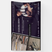 理容室 モダン ヘアカット ハサミ 理容師 横断幕 (縦)