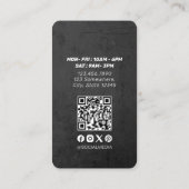 理容室 ロイヤルクラウン バーバーポール QRコード 名刺 (裏面)