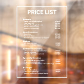 理容室 料金表 サービスメニュー ウィンドウサイン (シート2)