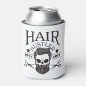理容師おもしろいヒゲHair Hustler 2019ギフト 缶クーラー (缶正面)
