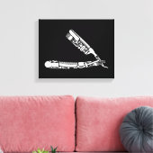 理容師かみそりアイコン キャンバスプリント (インサイチュ (リビング))