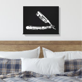 理容師かみそりアイコン キャンバスプリント (インサイチュ (寝室))
