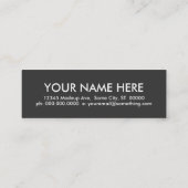 理容師かみそりアイコン スキニー名刺 (裏面)