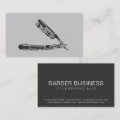 理容師かみそりアイコン 名刺 (正面/裏面)