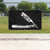 理容師かみそりアイコン 横断幕 (インサイチュ)