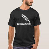 理容師かみそりアイコン Tシャツ (正面)