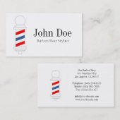 理容師か美容師B/W 名刺 (正面/裏面)