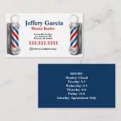 理容師とポールビジネスカード 名刺 (正面/裏面)