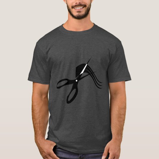 理容師のはさみ-美容師 Tシャツ (正面)