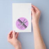 理容師のシザーとコーム チラシ (ハンドル)