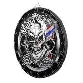 理容師のスカル: 顔を剃ること ダーツボード (正面右)