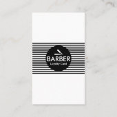 理容師のストライブ柄のスタンプカード ロイヤリティカード (裏面)