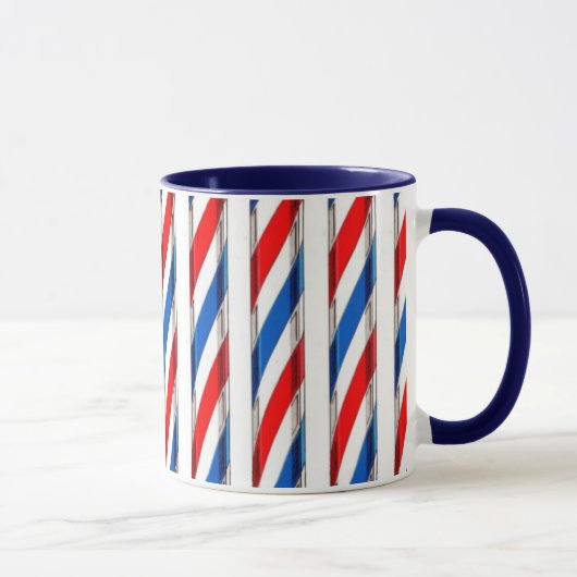 理容師のストライプなコーヒー・マグ マグカップ (右)
