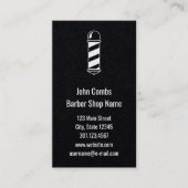 理容師のポーランド人のカスタムな白黒名刺 名刺 (正面)