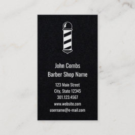 理容師のポーランド人のカスタムな白黒名刺 名刺