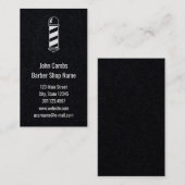 理容師のポーランド人のカスタムな白黒名刺 名刺 (正面/裏面)