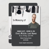 理容師のメモリアル招待状 招待状 (正面/裏面)