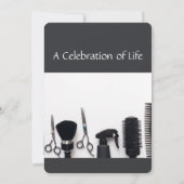 理容師のメモリアル招待状 招待状 (裏面)