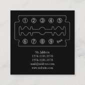 理容師のロイヤリティカード優雅の一見 ロイヤリティカード (裏面)