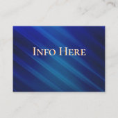 理容師のロゴの印青いトリムをぽんと鳴らします 名刺 (裏面)