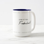 理容師の信条を示すマグカップ ツートーンマグカップ (正面右)