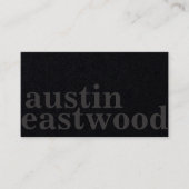 理容師の切口カード-完全に黒すべて 名刺 (正面)