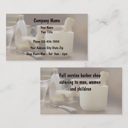 理容師の名刺 名刺 (正面/裏面)