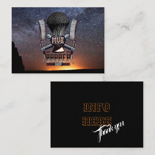 理容師の暗い空 名刺 (正面/裏面)
