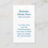 理容師の棒 名刺 (裏面)