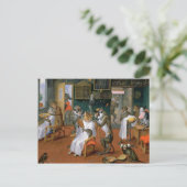 理容師の猿と猫の店 ポストカード (スタンド正面)