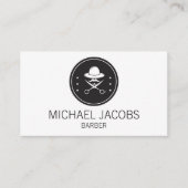 理容師の理髪店の美容師のひげの名刺 名刺 (正面)