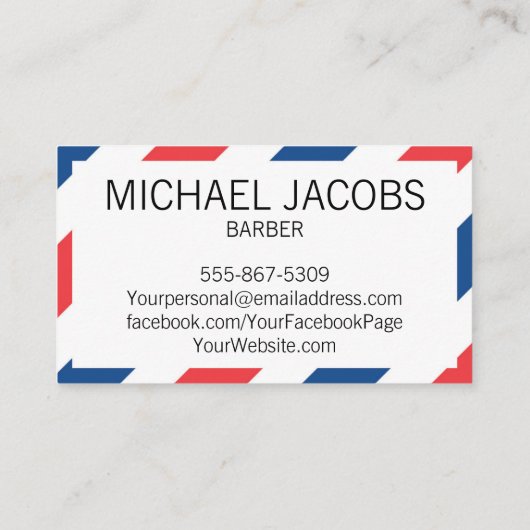 理容師の理髪店の美容師のサロンの名刺 名刺 (裏面)