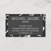 理容師の理髪店の美容師の人の名刺 名刺 (裏面)