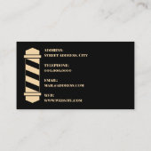 理容師の黒と黒 名刺 (裏面)