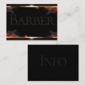 理容師の黒、灰色、金ゴールド 名刺 (正面/裏面)