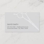 理容師はっきりした文字ミニマル美容師ヘア 名刺 (裏面)