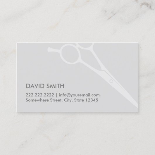 理容師はっきりした文字ミニマル美容師ヘア 名刺 (裏面)