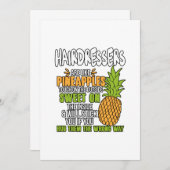 理容師はパイナップルのようだ。 サンキューカード (正面/裏面)