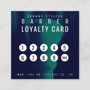 理容師は単調なロイヤリティにブラシをかけます スクエア名刺